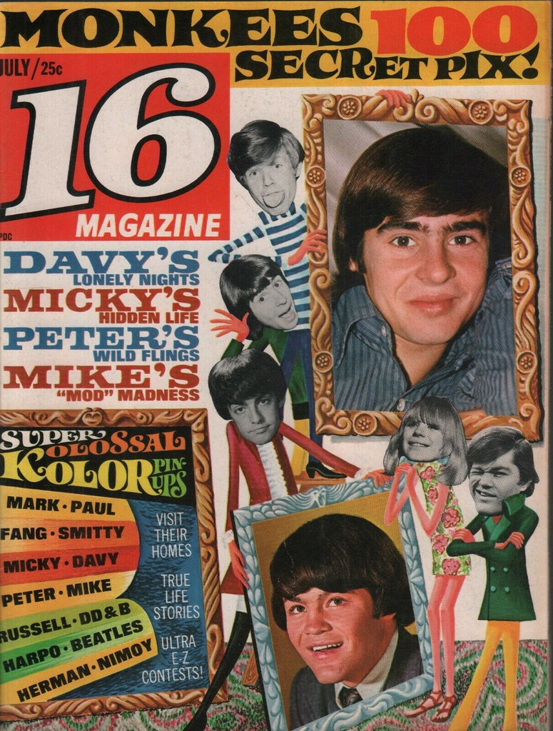 16 Magazine July 1964 The Beatles Davy Jones The Monkees 100219AME