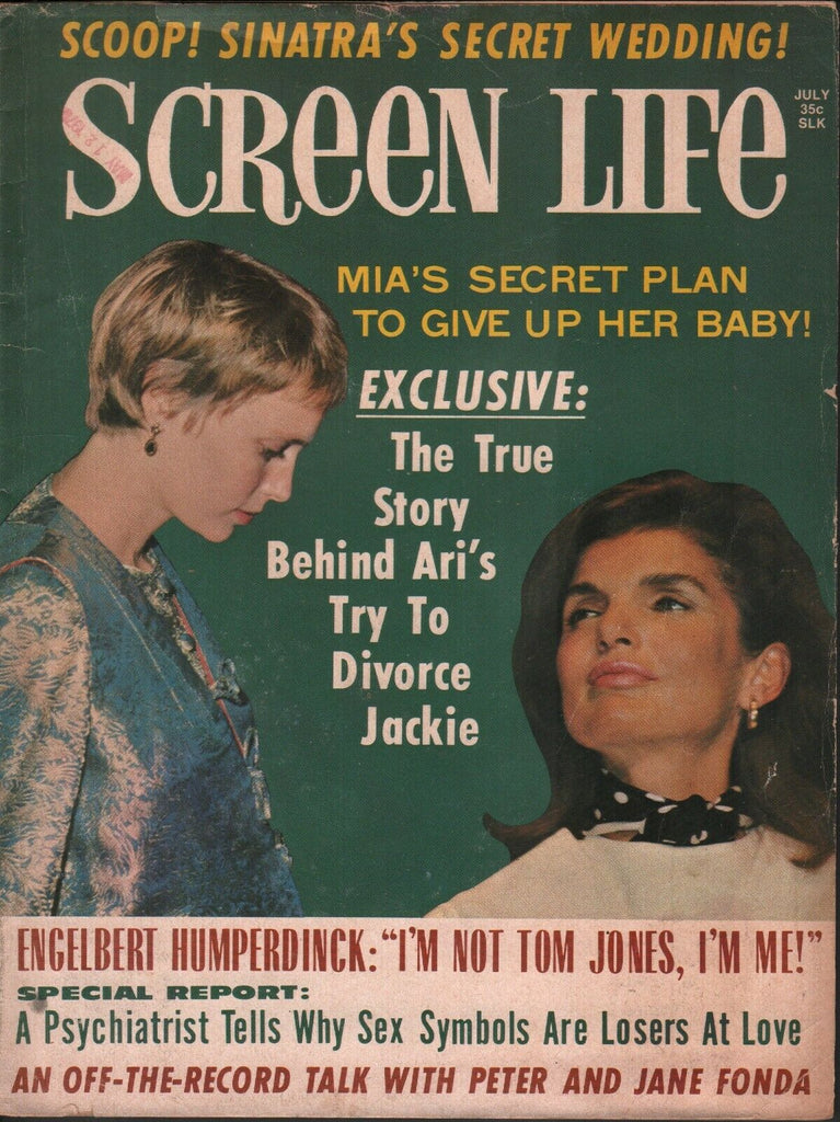 Screen Life July 1970 Jackie Kennedy Onassis Frank Sinatra 072219AME