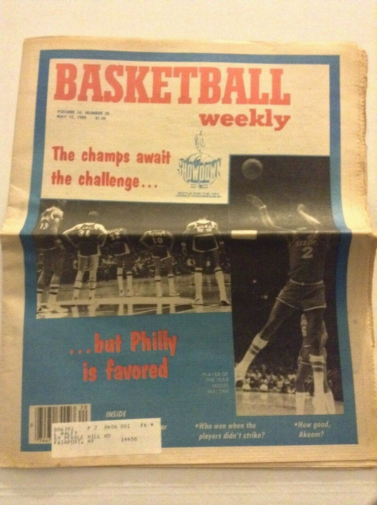 Basketball Weekly Moses Malone Akeem Olajuwon May 15, 1983 091119nonrh