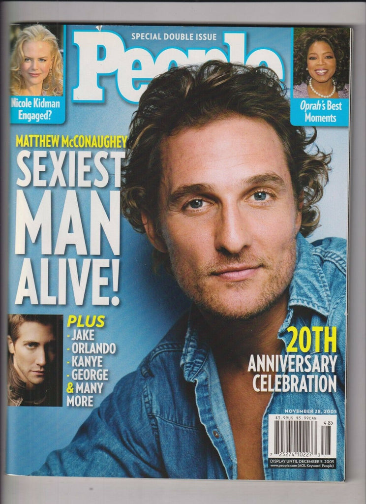 People Weekly Sexiest Man Alive Matthew McConaughey November 28, 2005 030920nonr