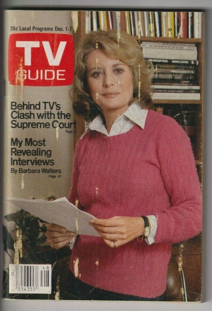 TV Guide Magazine Barbara Walters Interviews December 1-7, 1979 111919nonr