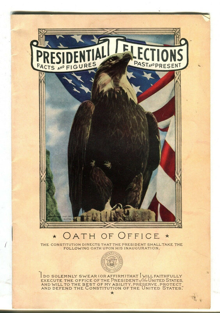 1952 Presidential Elections Facts & Figures Booklet VG 092716jhe
