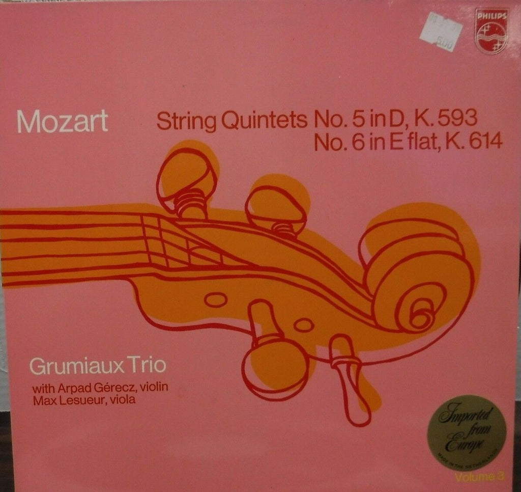 Mozart Grumiaux Trio Vol 3 33RPM Streichquintett Nr 5 D-dur KV 593 012117LLE