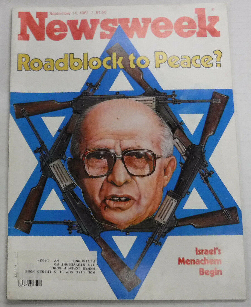 Newsweek Magazine Israel's Menachem Begin September 14, 1981 100716R2