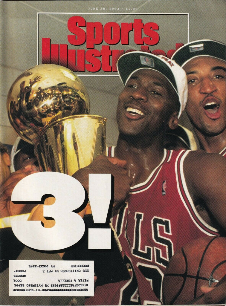 Sports Illustrated Michael Jordan 3 Championships June 28, 1993 091619nonr