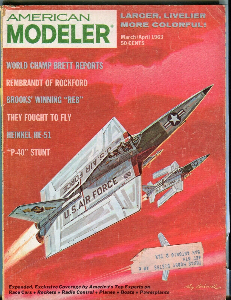 American Modeler Magazine March/April 1963 Heinkel HE-51 GD 041017nonjhe