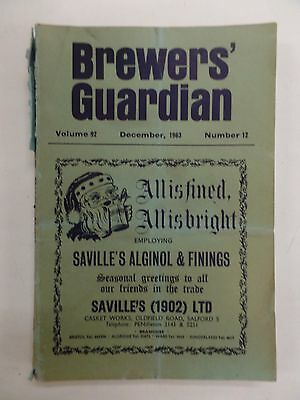 The Brewers Guardian December 1963 Christmas Issue VG 081016DBE