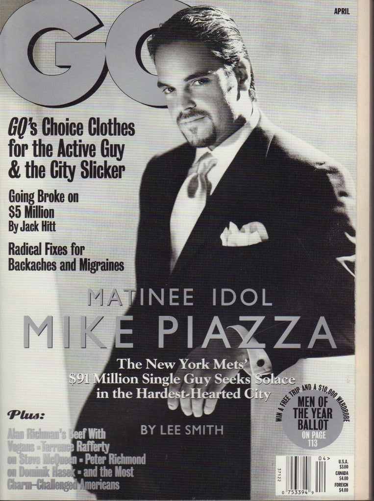 GQ Magazine April 1999 Mike Piazza Dominik Hasek 071517nonjhe