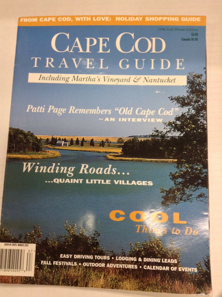 Cape Cod Travel Guide Magazine Patti Page Remembers Fall/Winter 1996 040617nonr