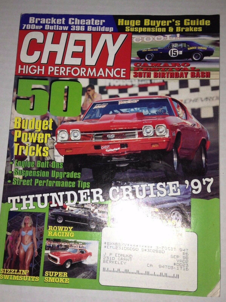 Chevy High Performance Magazine 50 Budget Tricks November 1997 030717NONRH