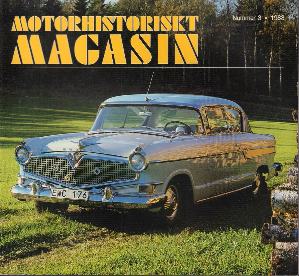 Motorhistoriskt Magashin Swedish Car Magazine #3 1988 Hudson 031617nonDBE