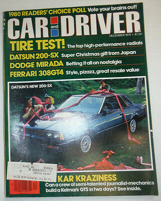Car And Driver Magazine Datsun 200-SX & Dodge Mirada December 1979 030315r