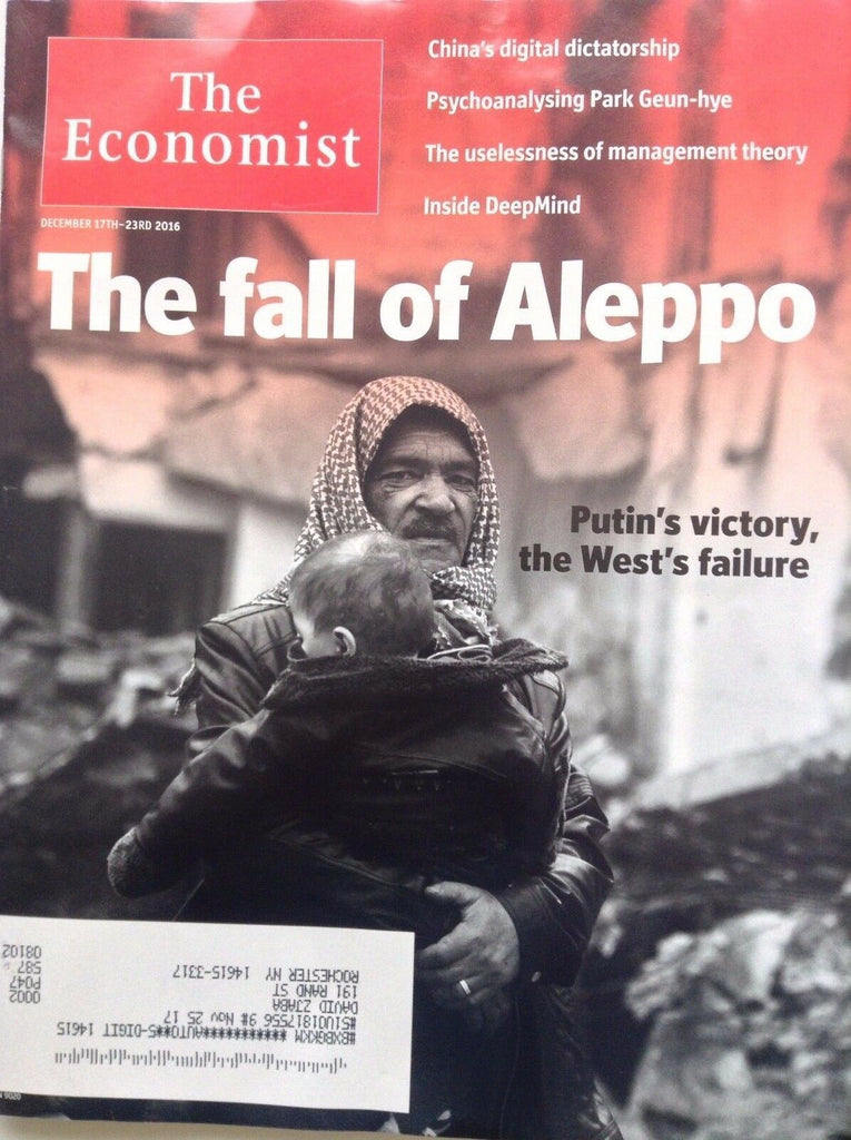 The Economist Magazine The Fall Of Aleppo December 23, 2016 091417nonrh3