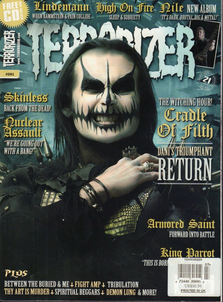 Terrorizer #261 July 2015 Cradle of Filth Skinless Nuclear Assault 012918DBE2
