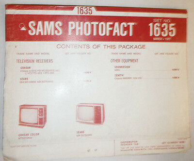 Sams Photofact Magazine Quasar & Zenith No.1635 March 1977 022515r