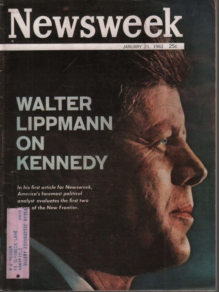 Newsweek January 21 1963 John F Kennedy JFK Walter Lippmann 073019AME