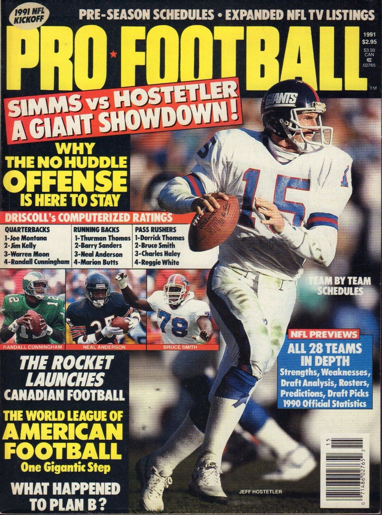 Pro Football Magazine 1991 Jeff Hostetler Bruce Smith 072517nonjhe