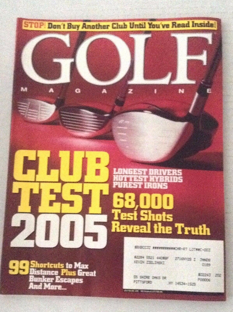 Golf Magazine Club Test 2005 68,000 Shots May 2005 020717RH