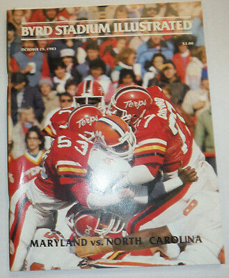 Byrd Stadium Illustrated Magazine Maryland North Carolina October 1983 122214R
