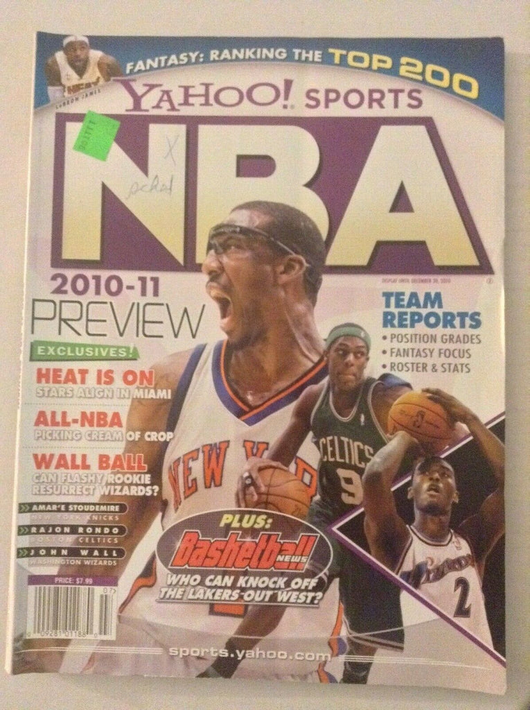 Yahoo! Sports NBA Magazine Amar'e Stoudemire Rajon Rondo 2010-11 051019nonrh