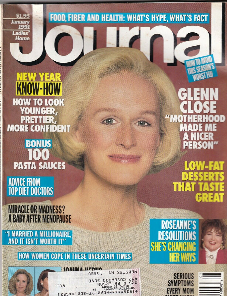 Ladies' Home Journal Mag Glenn Close Roseanne January 1991 093019nonr