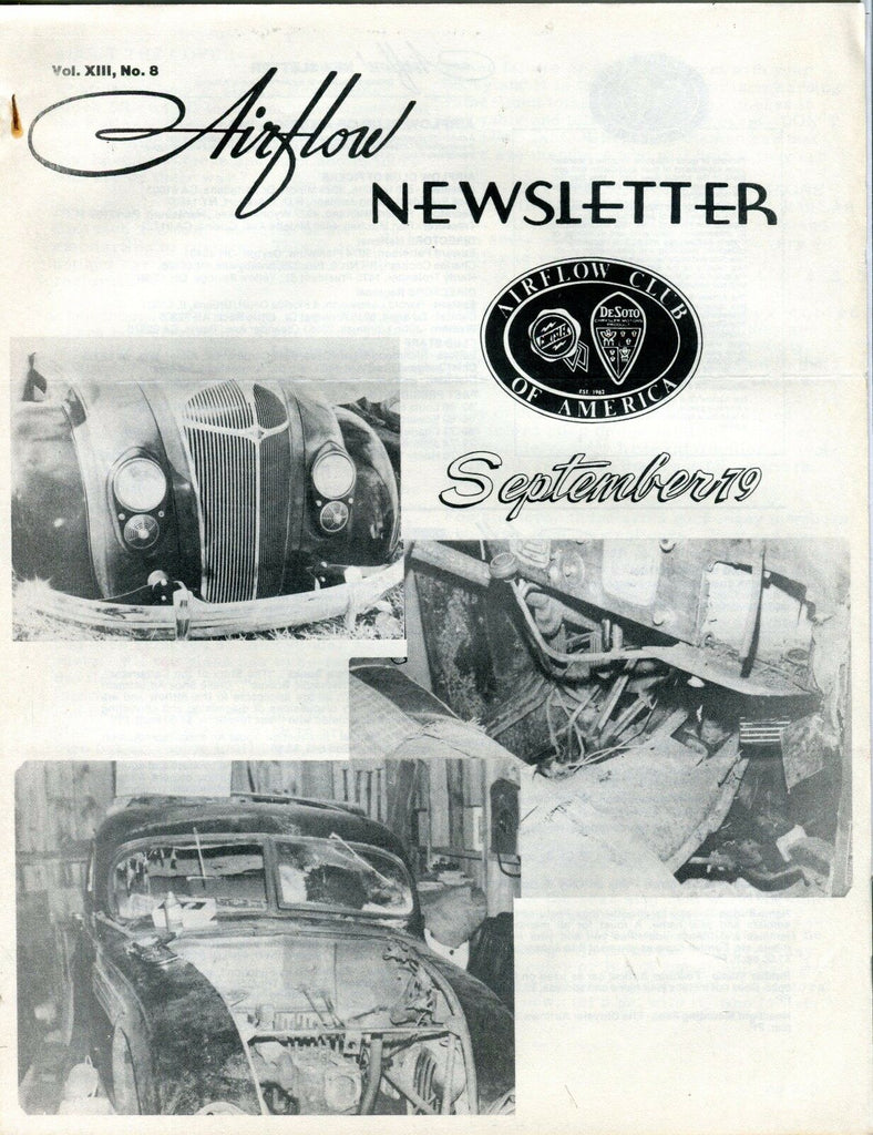 Airflow Newsletter September 1979 Chrysler DeSoto EX No ML 031017nonjhe