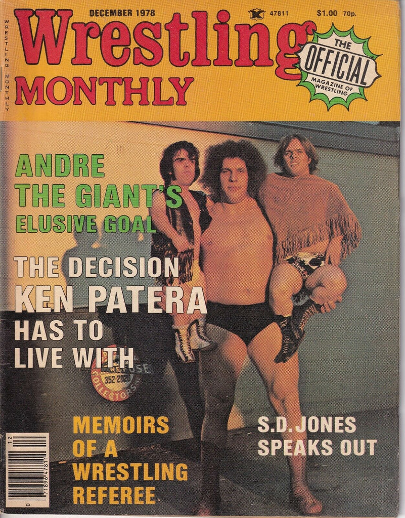 Wrestling Monthly Andre The Giant S.D. Jones Ken Patera December 1978 031919nonr