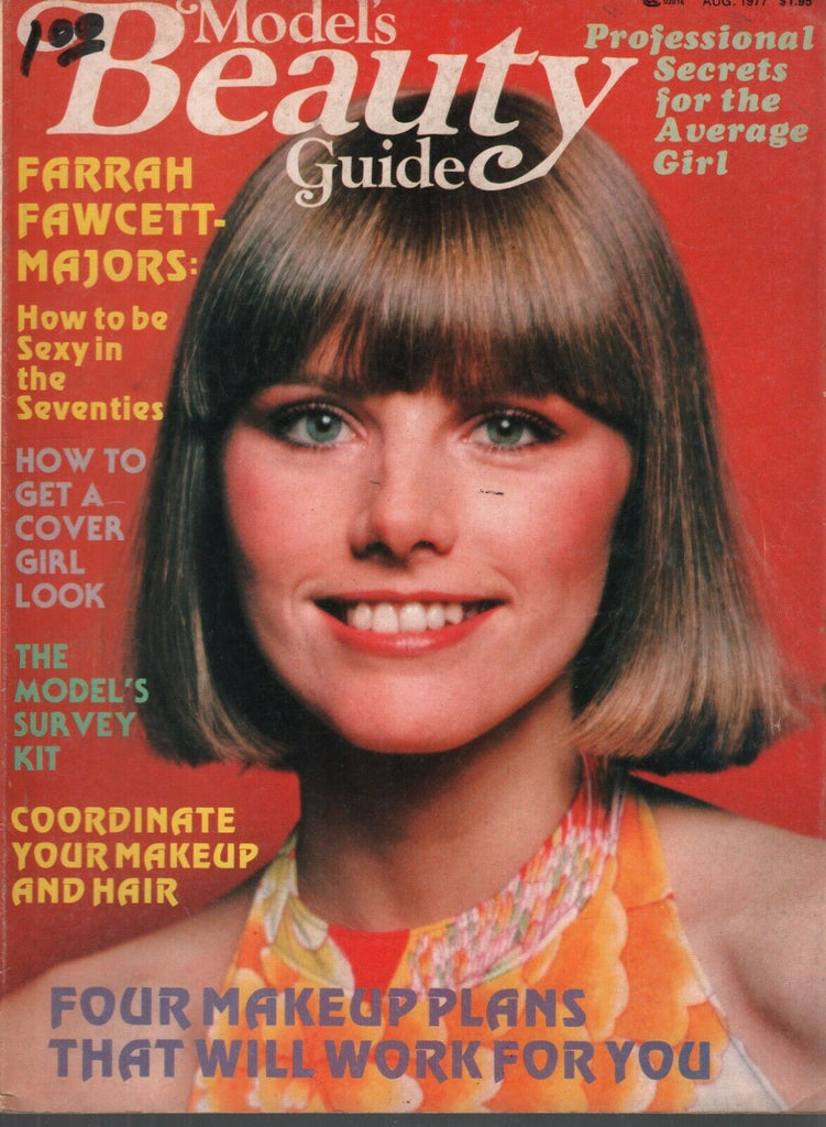 Model's Beauty Guide August 1977 Farrah Fawcett Vintage Beauty 090919AME2