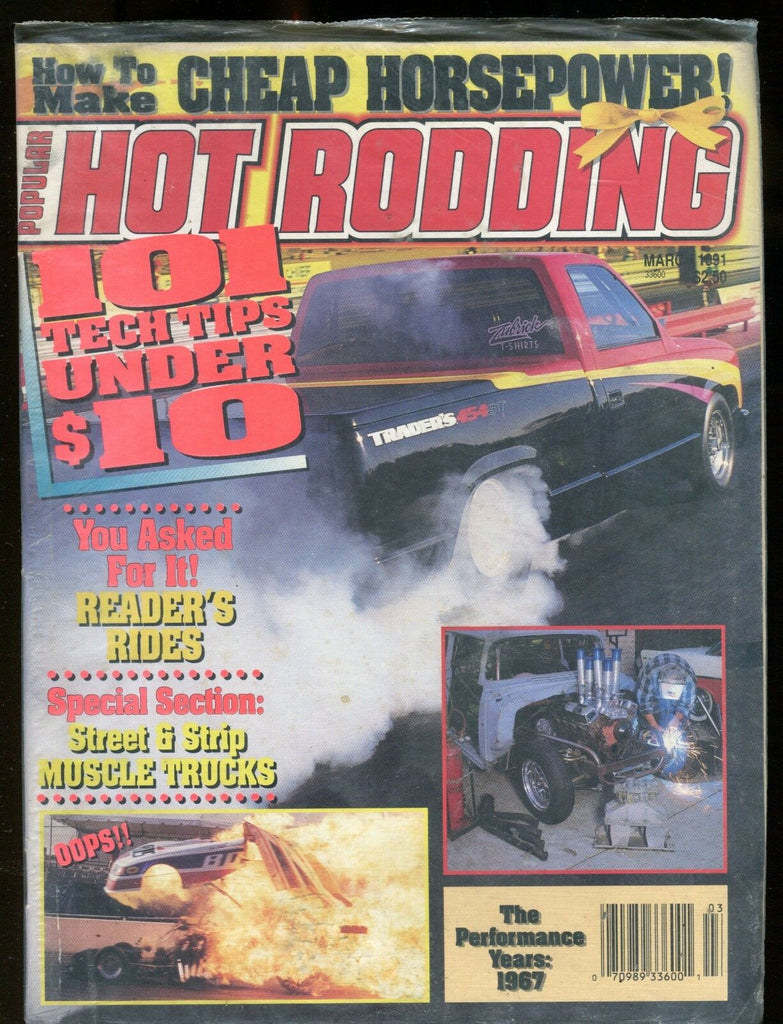 Popular Hot Rodding Magazine March 1991 101 Tech Tips EX No ML 113016jhe