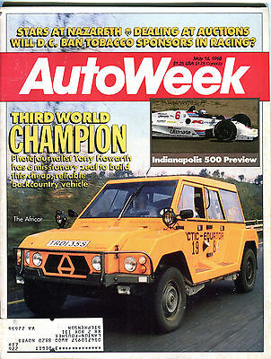 AutoWeek Magazine May 16, 1988 The Africar Tony Howarth EX 010816jhe