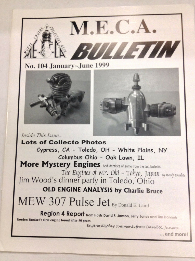 MECA Bulletin Magazine Jim Woods & Collecto January/June 1999 FAL 042617nonr2