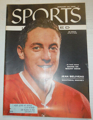 Sports Illustrated Magazine Jean Beliveau Montreal Hockey January 1956 040715R