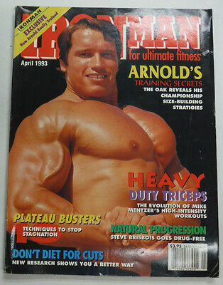 Ironman Magazine Arnold Schwarzenegger & Heavy Duty Triceps April 1993 092014R