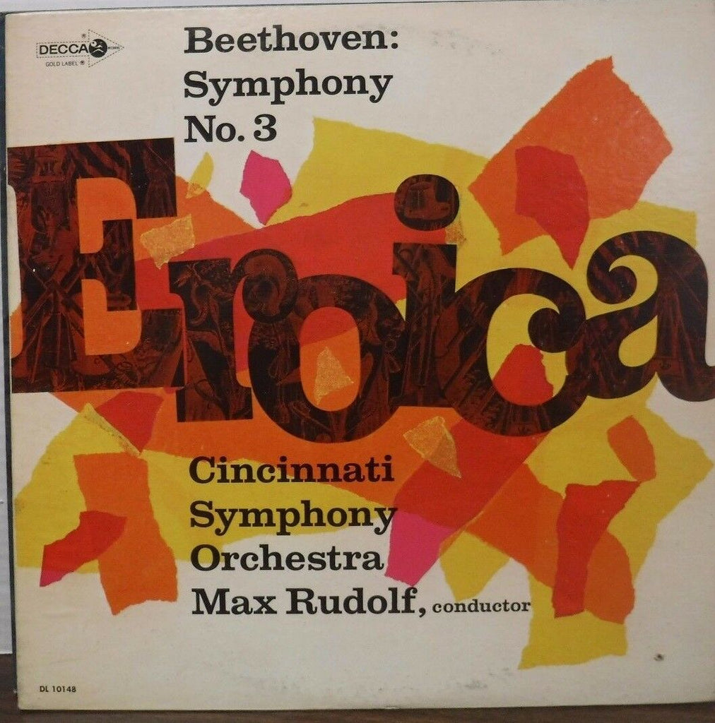 Beethoven: Symphony No. 3 Eroica Max Rudolf conductor 33RPM DL10148 012217LLE