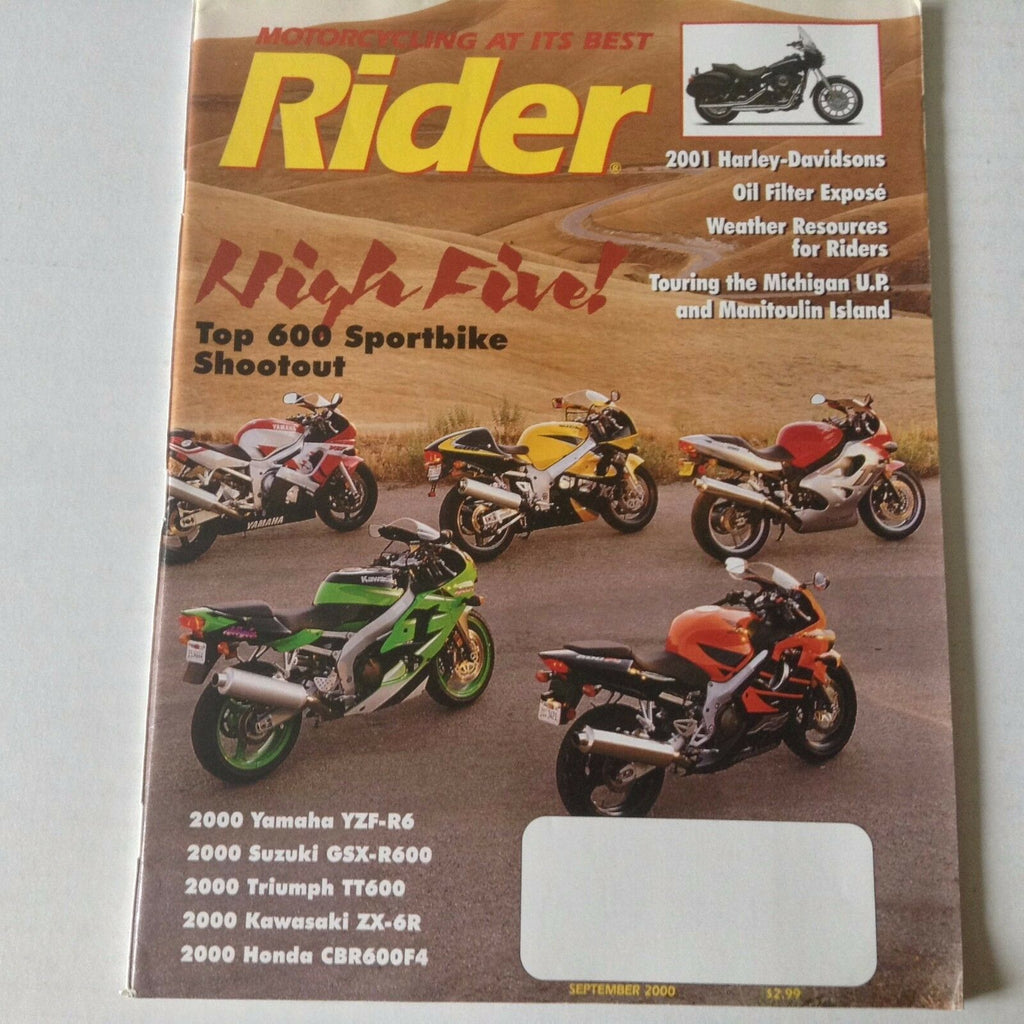 Rider Magazine Top 600 Sportbike Shootout September 2000 052617nonrh2