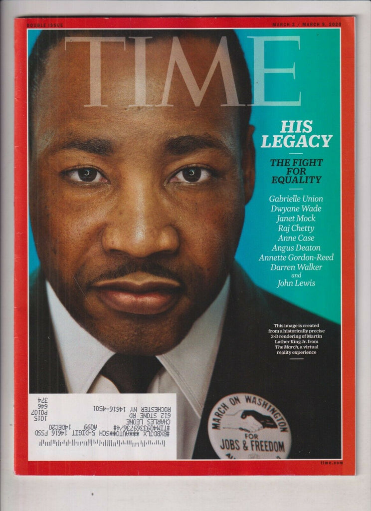 Time Mag Martin Luther King Jr. Fight For Equality March 2-9, 2020 022420nonr
