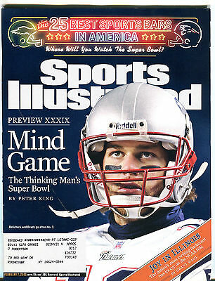 Sports Illustrated Magazine February 7 2005 Tom Brady EX 031716jhe