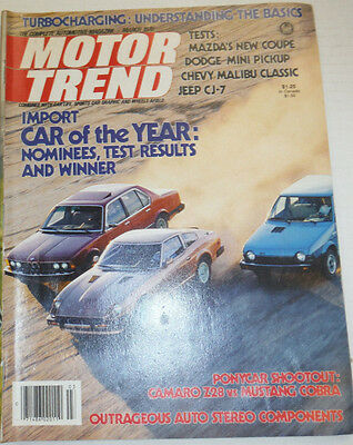 Motor Trend Magazine Ponycar Shootout March 1979 122314R