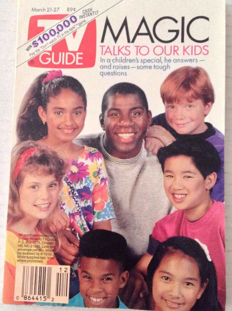 Tv Guide Magazine Magic Johnson Talks To Kids March 11-27 1992 021517RH