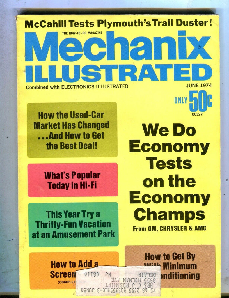 Mechanix Illustrated Magazine June 1974 Economy Tests Champs 062817nonjhe