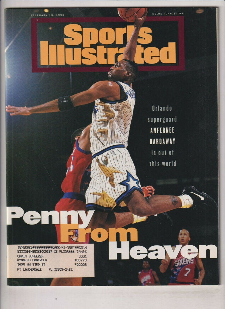 Sports Illustrated Mag Anfernee Hardaway Magic February 13 1995 021020nonr