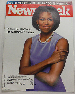 Newsweek Magazine Michelle Obama & Fareed Zakaria February 2008 052615R2
