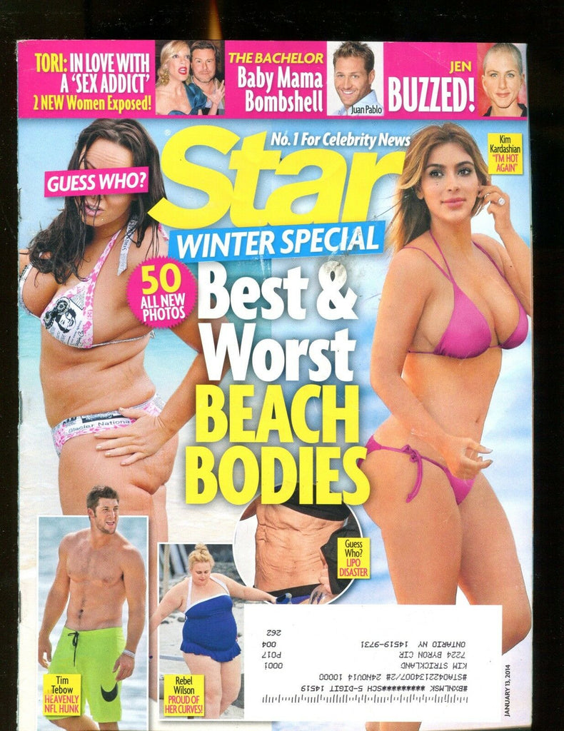 Star Magazine January 13 2014 Beach Bodies EX No ML 122216jhe