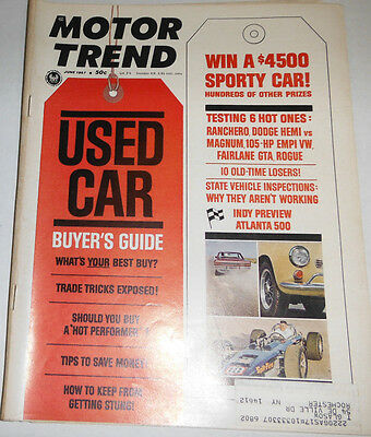 Motor Trend Magazine Testing Ranchero Dodge Hemi Magnum June 1967 081114R