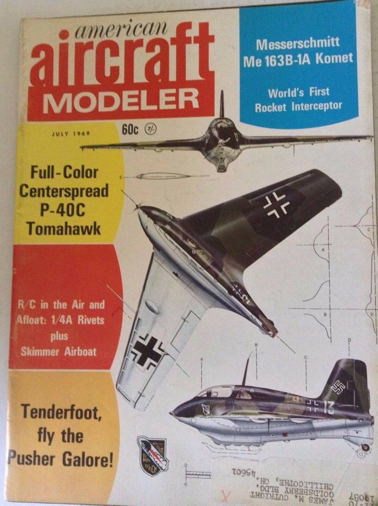 Aircraft Modeler Magazine P-40C Tomahawk Messerschmitt July 1969 041817nonrh2