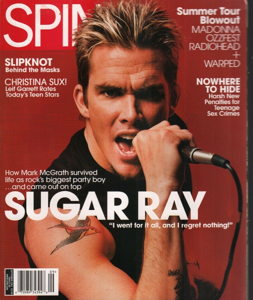 Spin Magazine September 2001 Sugar Ray Madonna Ozzfest Mark McGrath 021020AME
