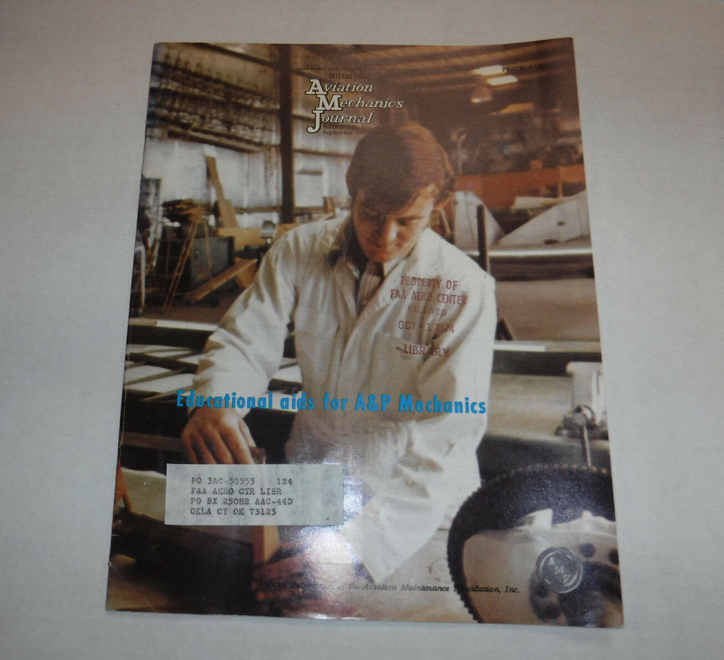 Aviation Mechanics Journal Magazine Educational Aids September 1974 FAA 110216R
