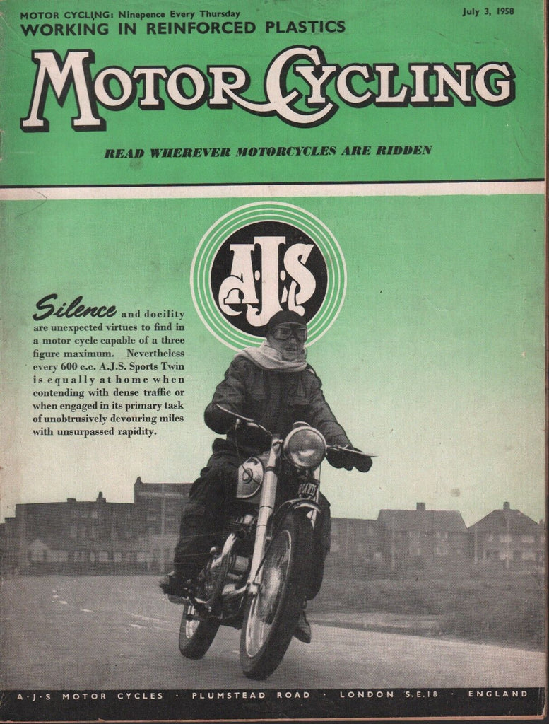 Motor Cycling July 3 1958 ATS 600 Sports Twin, Reinforced Plastic 071717DBE