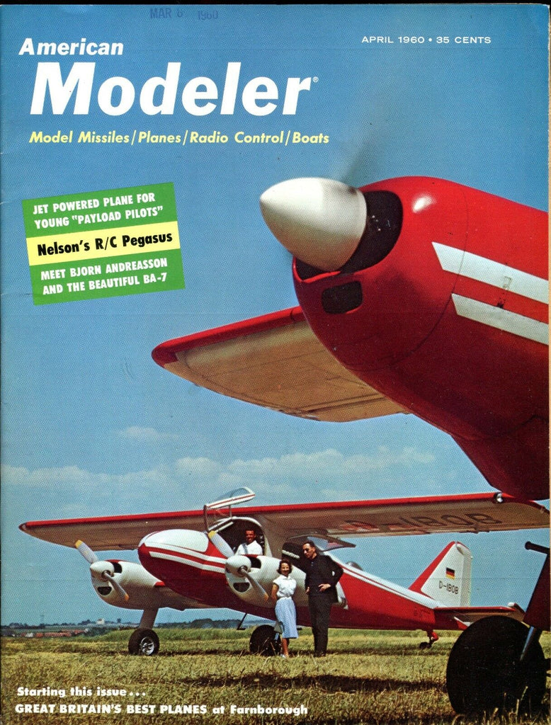 American Modeler Magazine April 1960 Nelson's R/C Pegasus EX No ML 112616jhe