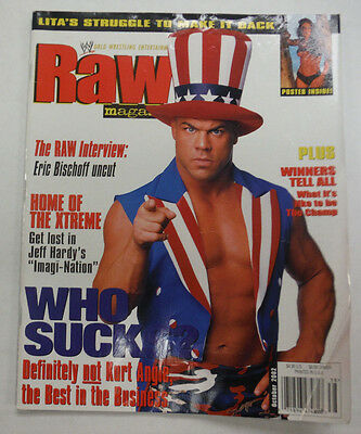 Raw Magazine Kurt Angle & Lita October 2002 NO ML 060915R